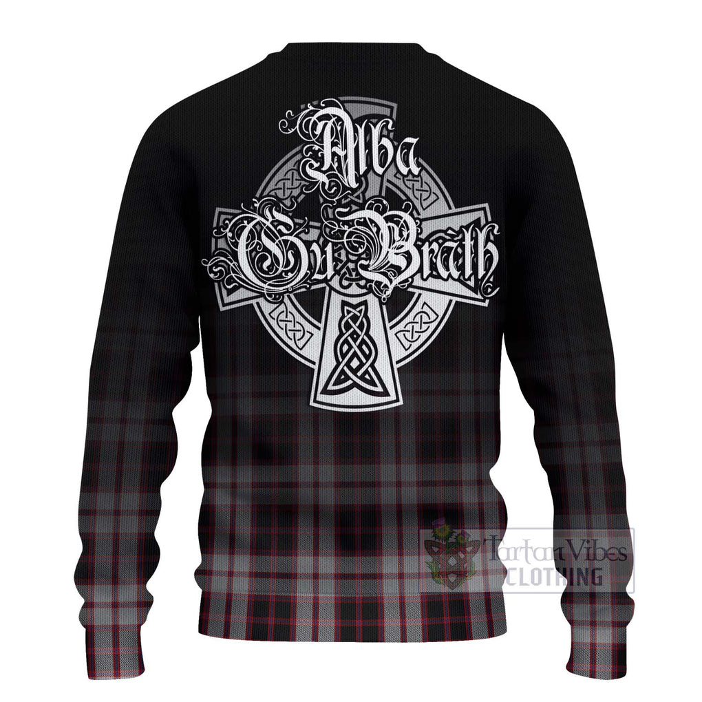 Tartan Vibes Clothing MacPherson (McPherson) Tartan Knitted Sweater Featuring Alba Gu Brath Family Crest Celtic Inspired