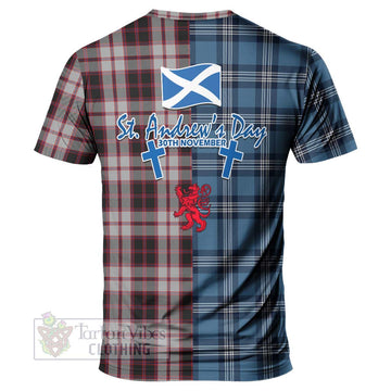 MacPherson (McPherson) Tartan T-Shirt Happy St. Andrew's Day Half Tartan Style