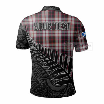 MacPherson (McPherson) Crest Tartan Polo Shirt with New Zealand Silver Fern Half Style