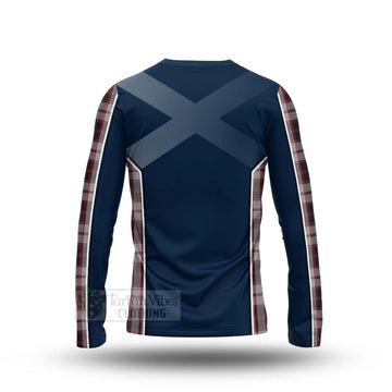 MacPherson (McPherson) Tartan Long Sleeve T-Shirt with Family Crest and Scottish Thistle Vibes Sport Style