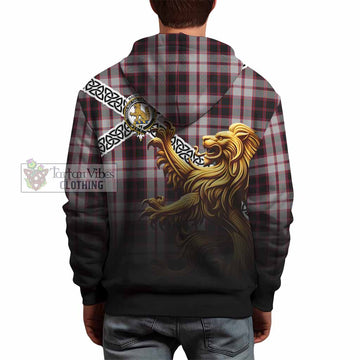 MacPherson (McPherson) Crest Tartan Hoodie with Golden Lion Emblem Celtic Style - Tartan Vibes Clothing