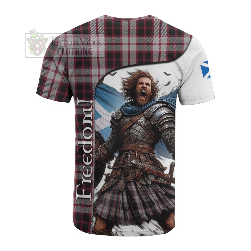 Tartan Vibes Clothing MacPherson (McPherson) Crest Tartan Cotton T-shirt Inspired by the Freedom of Scottish Warrior