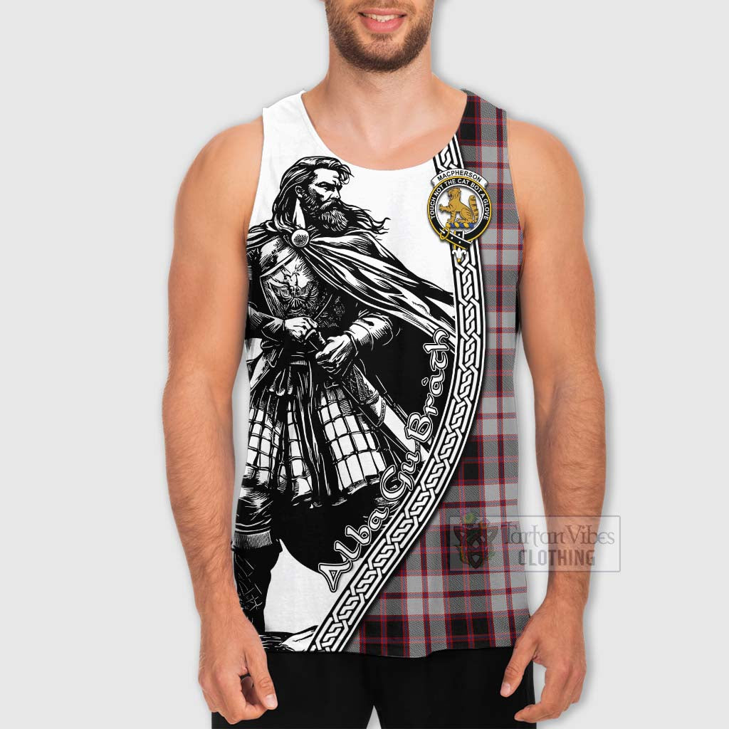 Tartan Vibes Clothing MacPherson (McPherson) Tartan Clan Crest Men's Tank Top with Highlander Warrior Celtic Style