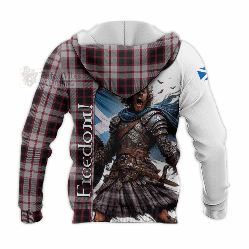 Tartan Vibes Clothing MacPherson (McPherson) Crest Tartan Knitted Hoodie Inspired by the Freedom of Scottish Warrior