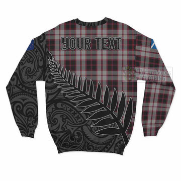 MacPherson (McPherson) Crest Tartan Sweatshirt with New Zealand Silver Fern Half Style