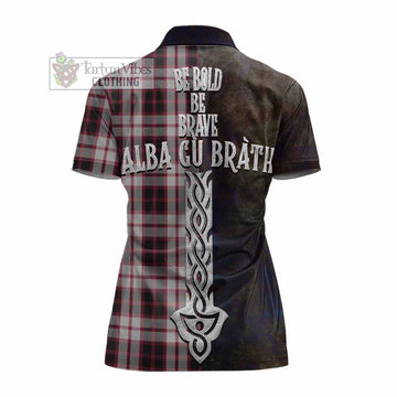 MacPherson (McPherson) Tartan Family Crest Women's Polo Shirt Alba Gu Brath Be Brave Lion Ancient Style - Tartan Vibes Clothing