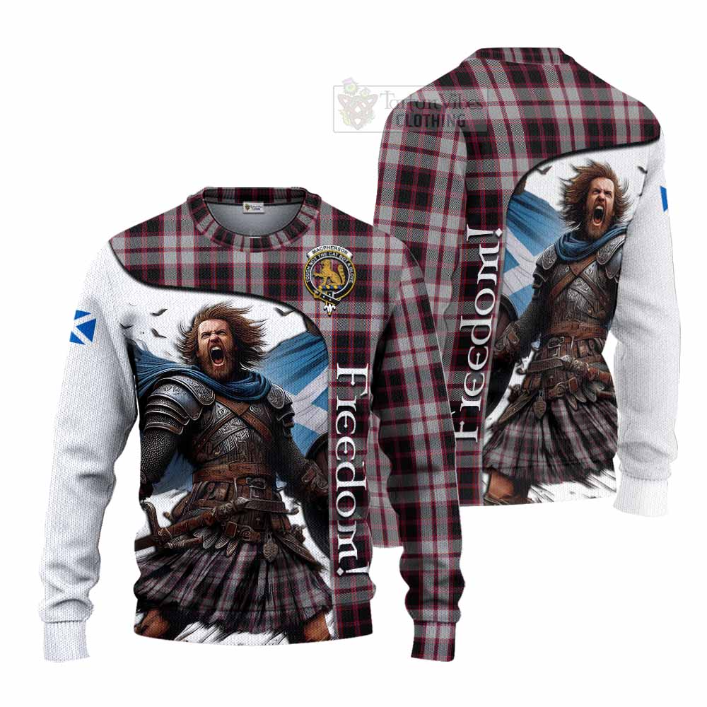 Tartan Vibes Clothing MacPherson (McPherson) Crest Tartan Knitted Sweater Inspired by the Freedom of Scottish Warrior