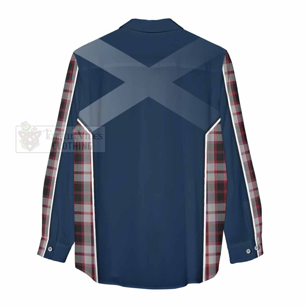 Tartan Vibes Clothing MacPherson (McPherson) Tartan Women's Casual Shirt with Family Crest and Lion Rampant Vibes Sport Style