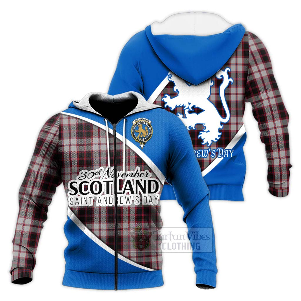 Tartan Vibes Clothing MacPherson (McPherson) Family Crest Tartan Knitted Hoodie Celebrate Saint Andrew's Day in Style