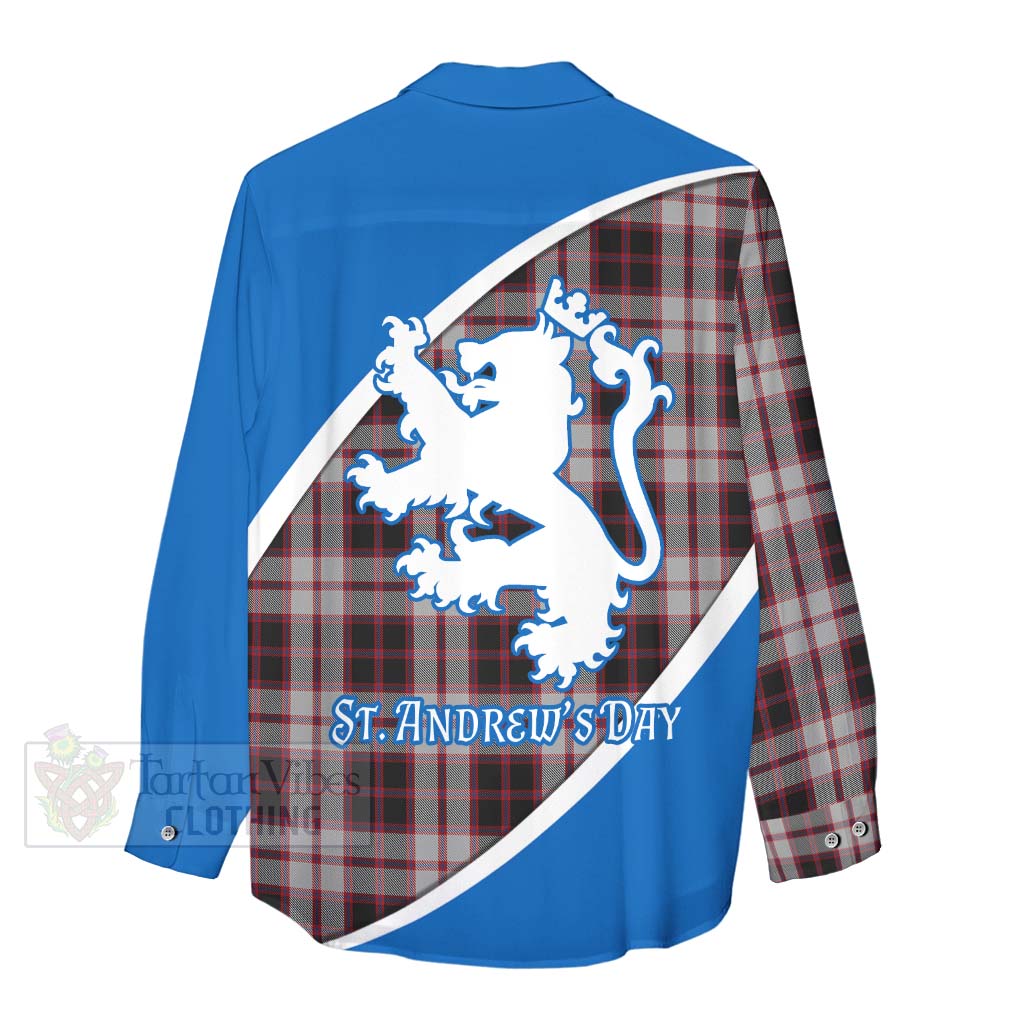 Tartan Vibes Clothing MacPherson (McPherson) Family Crest Tartan Women's Casual Shirt Celebrate Saint Andrew's Day in Style