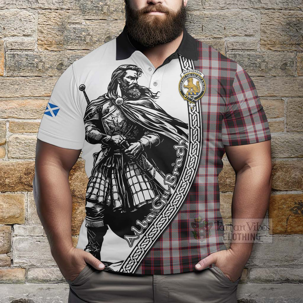 Tartan Vibes Clothing MacPherson (McPherson) Tartan Clan Crest Polo Shirt with Highlander Warrior Celtic Style