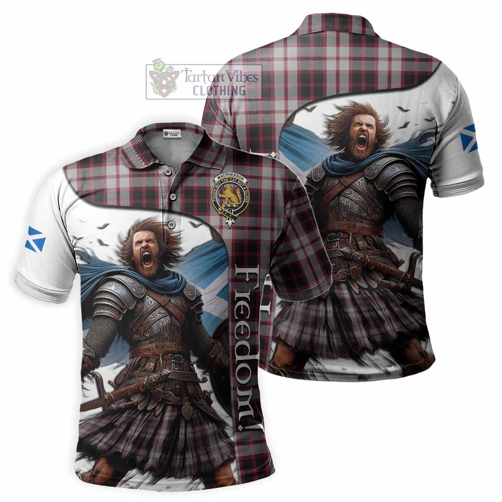 Tartan Vibes Clothing MacPherson (McPherson) Crest Tartan Polo Shirt Inspired by the Freedom of Scottish Warrior