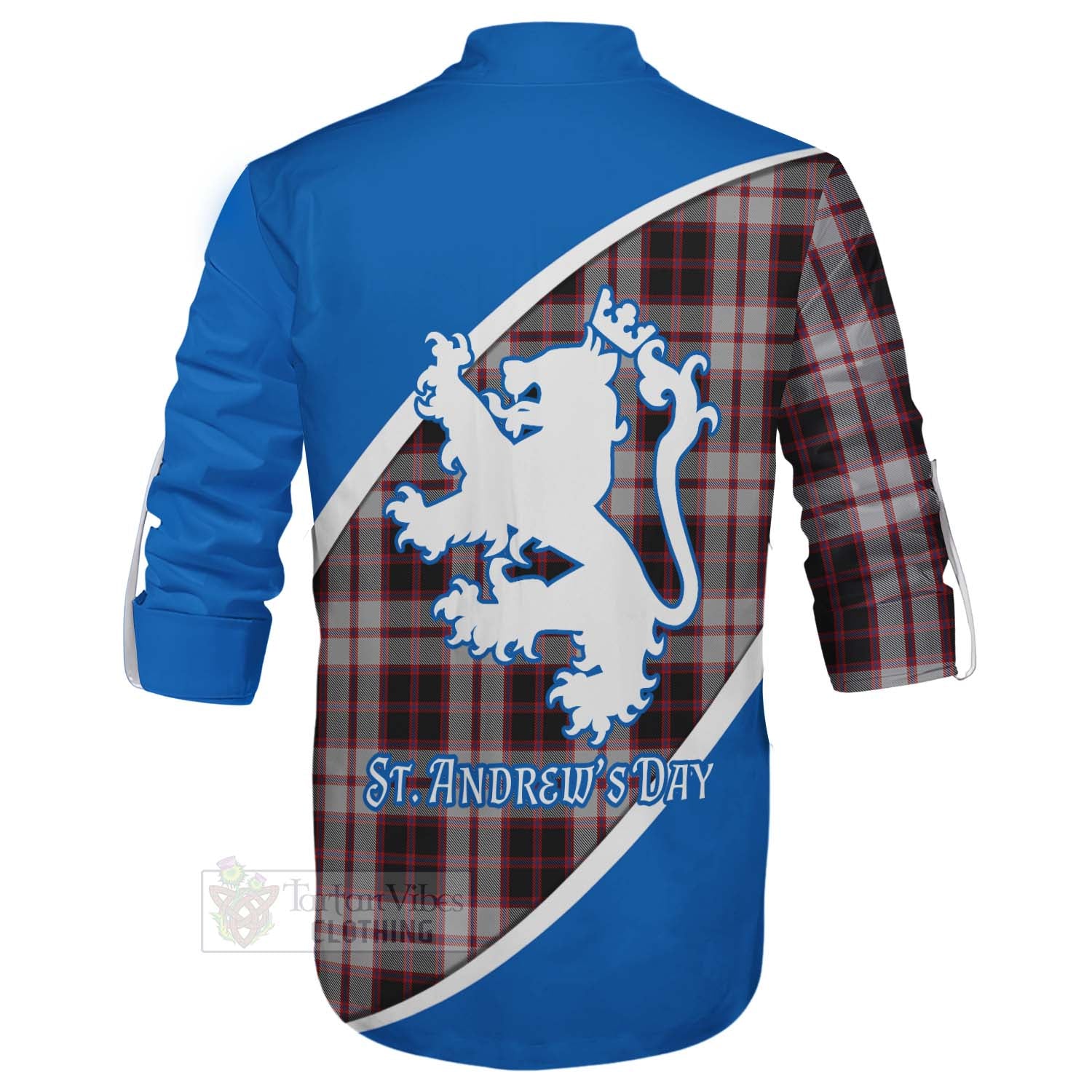 Tartan Vibes Clothing MacPherson (McPherson) Family Crest Tartan Ghillie Kilt Shirt Celebrate Saint Andrew's Day in Style