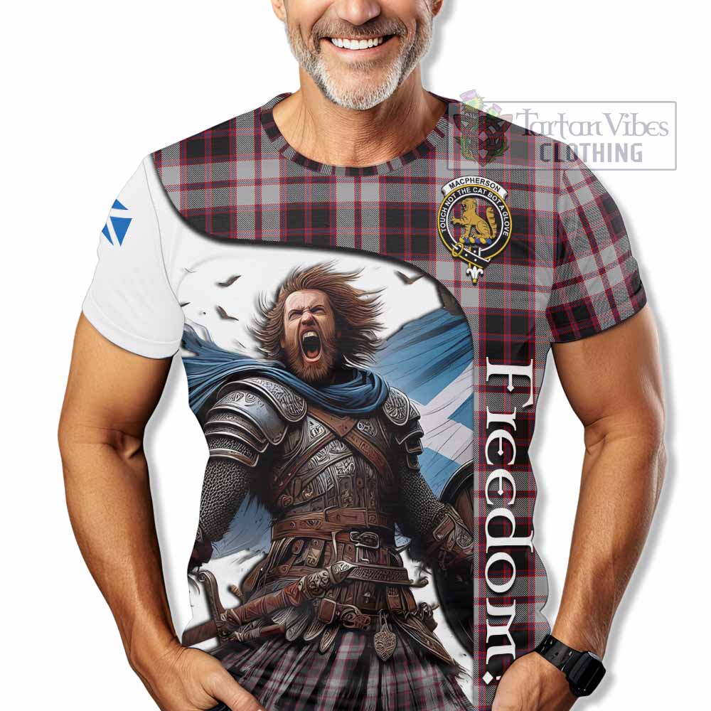 MacPherson (McPherson) Crest Tartan T-Shirt Inspired by the Freedom of Scottish Warrior