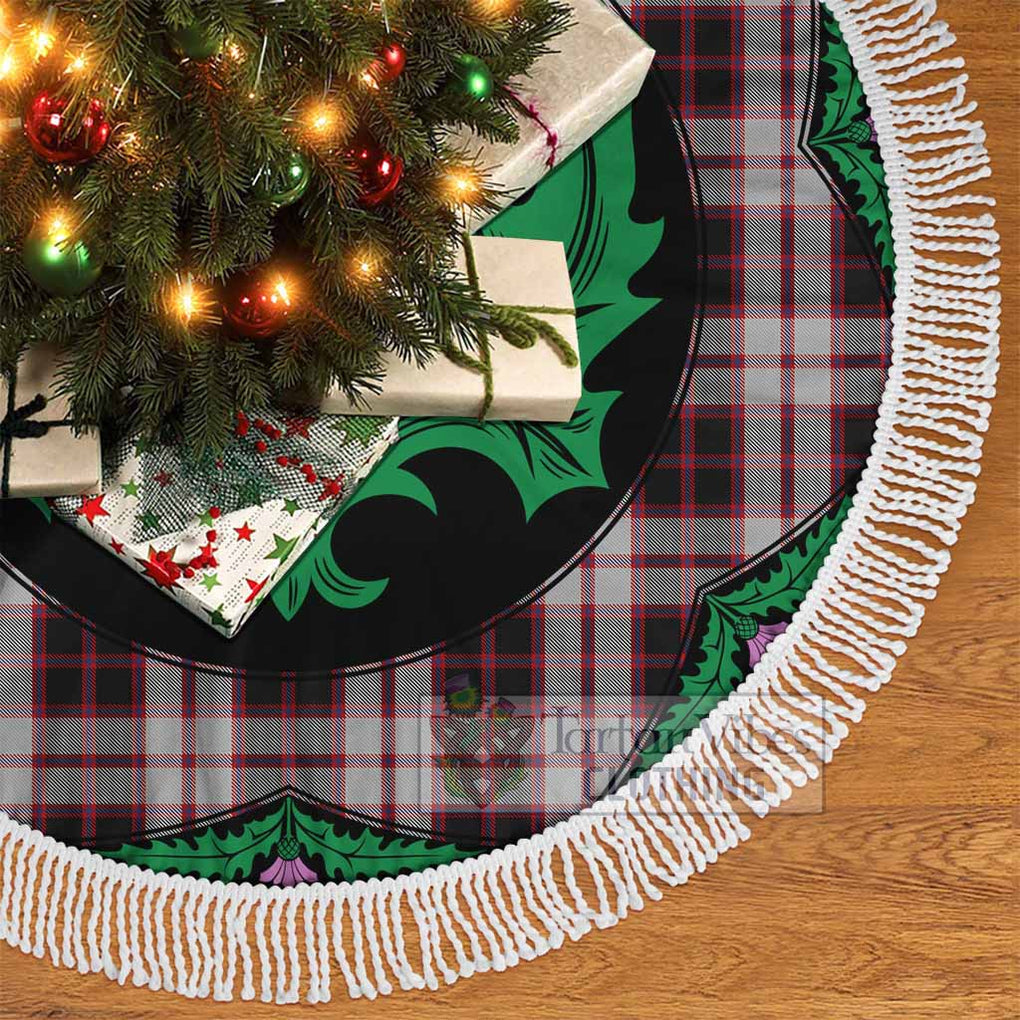 Tartan Vibes Clothing MacPherson (McPherson) Tartan Christmas Tree Skirt Scottish Thistle Style