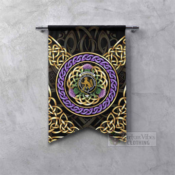 MacPherson (McPherson) Clan Crest Gonfalon Celtic Scottish Thistle Fishtail - Tartan Vibes Clothing