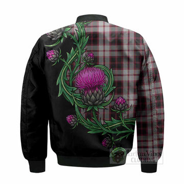 MacPherson (McPherson) Tartan Bomber Jacket Resilient Scottish Thistle - Tartan Vibes Clothing