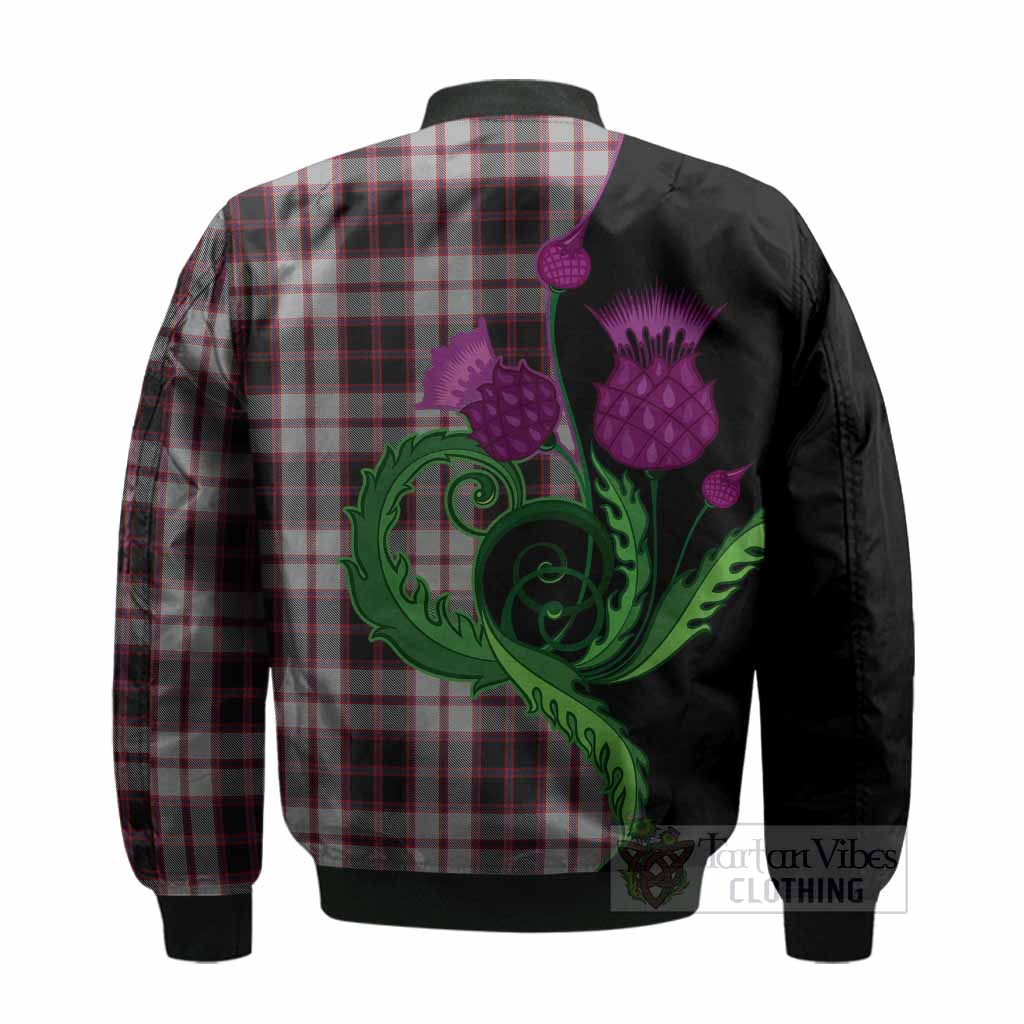 MacPherson (McPherson) Tartan Bomber Jacket Traditional Scottish Thistle - Tartan Vibes Clothing