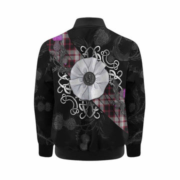 MacPherson (McPherson) Tartan Kid Bomber Jacket Jacobite White Rose Kid - Tartan Vibes Clothing