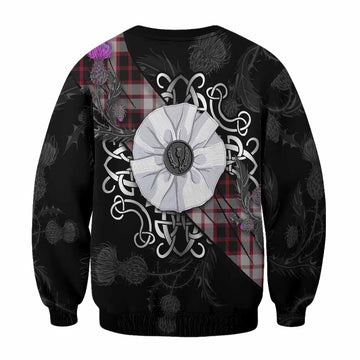 MacPherson (McPherson) Tartan Sweatshirt Jacobite White Rose - Tartan Vibes Clothing