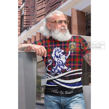 MacPherson Modern Tartan Cotton T-shirt with Alba Gu Brath Regal Lion Emblem