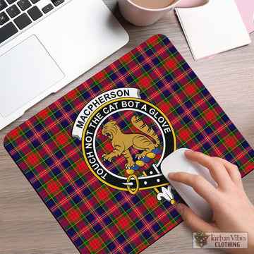 MacPherson Modern Tartan Mouse Pad with Family Crest