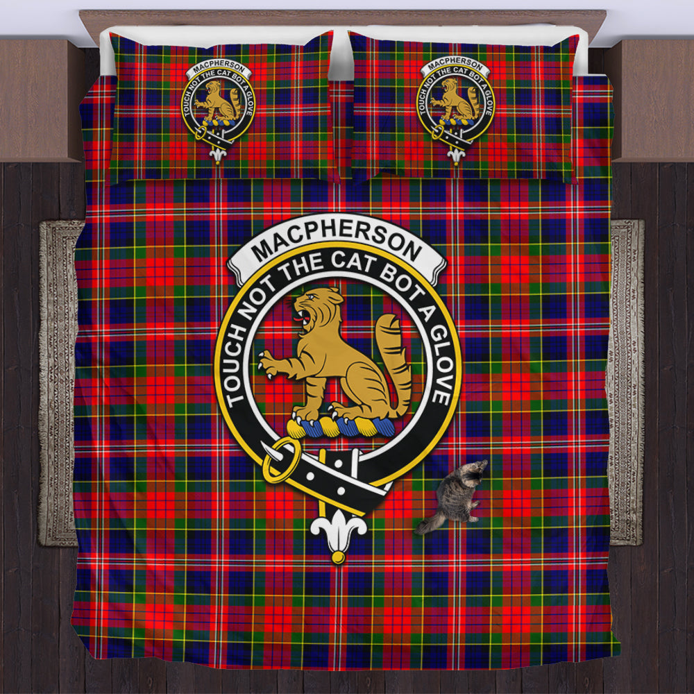 MacPherson Modern Tartan Bedding Set with Family Crest US Bedding Set - Tartan Vibes Clothing