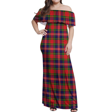 MacPherson Modern Tartan Off Shoulder Long Dress