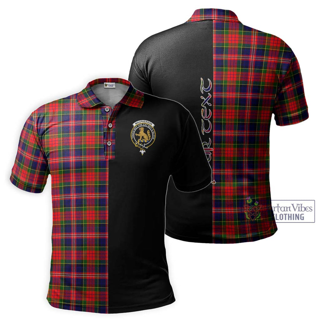 MacPherson Modern Tartan Polo Shirt with Family Crest and Half Of Me Style Kid - Tartanvibesclothing Shop