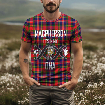 MacPherson Modern Tartan T-Shirt with Family Crest DNA In Me Style