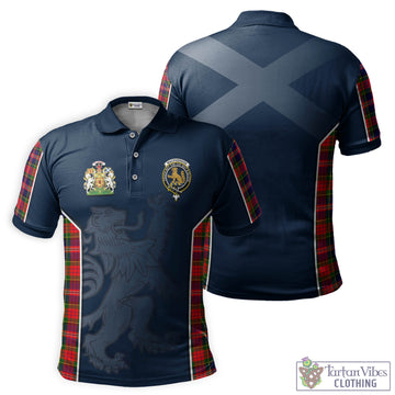 MacPherson Modern Tartan Men's Polo Shirt with Family Crest and Lion Rampant Vibes Sport Style