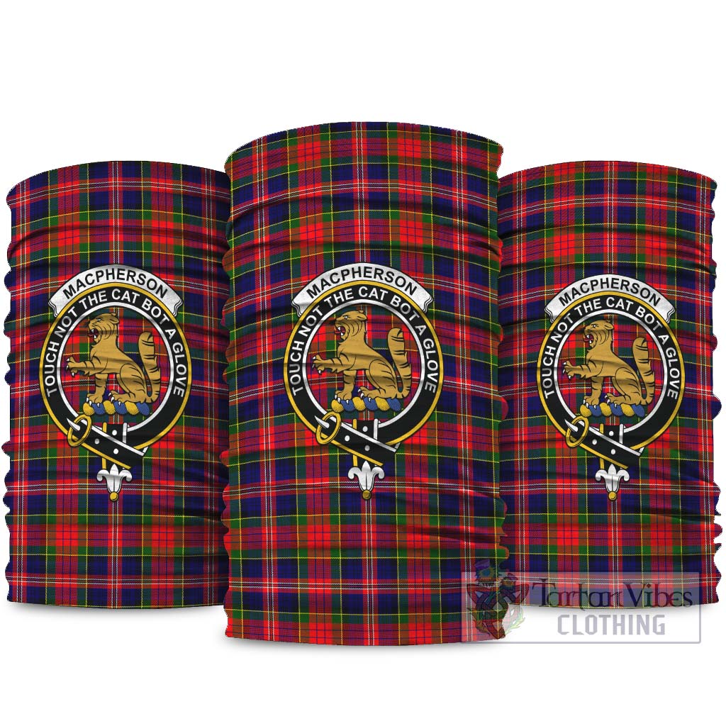 MacPherson Modern Tartan Neck Gaiters, Tartan Bandanas, Tartan Head Band with Family Crest