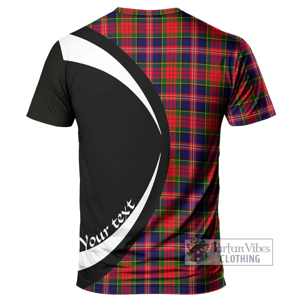 Tartan Vibes Clothing MacPherson Modern Tartan T-Shirt with Family Crest Circle Style