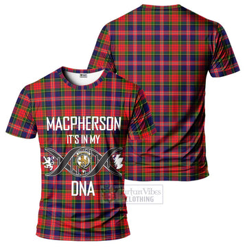 MacPherson Modern Tartan T-Shirt with Family Crest DNA In Me Style