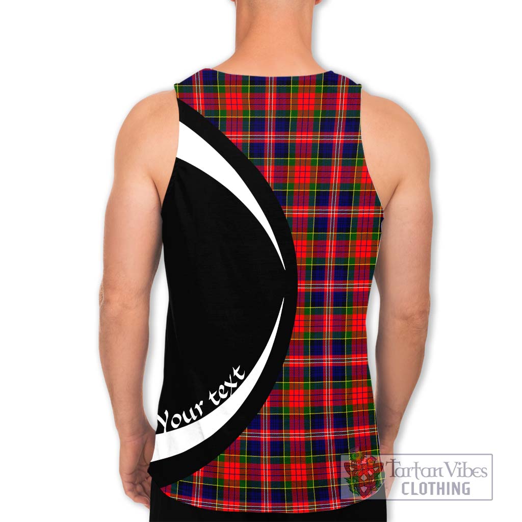 MacPherson Modern Tartan Men's Tank Top with Family Crest Circle Style - Tartan Vibes Clothing