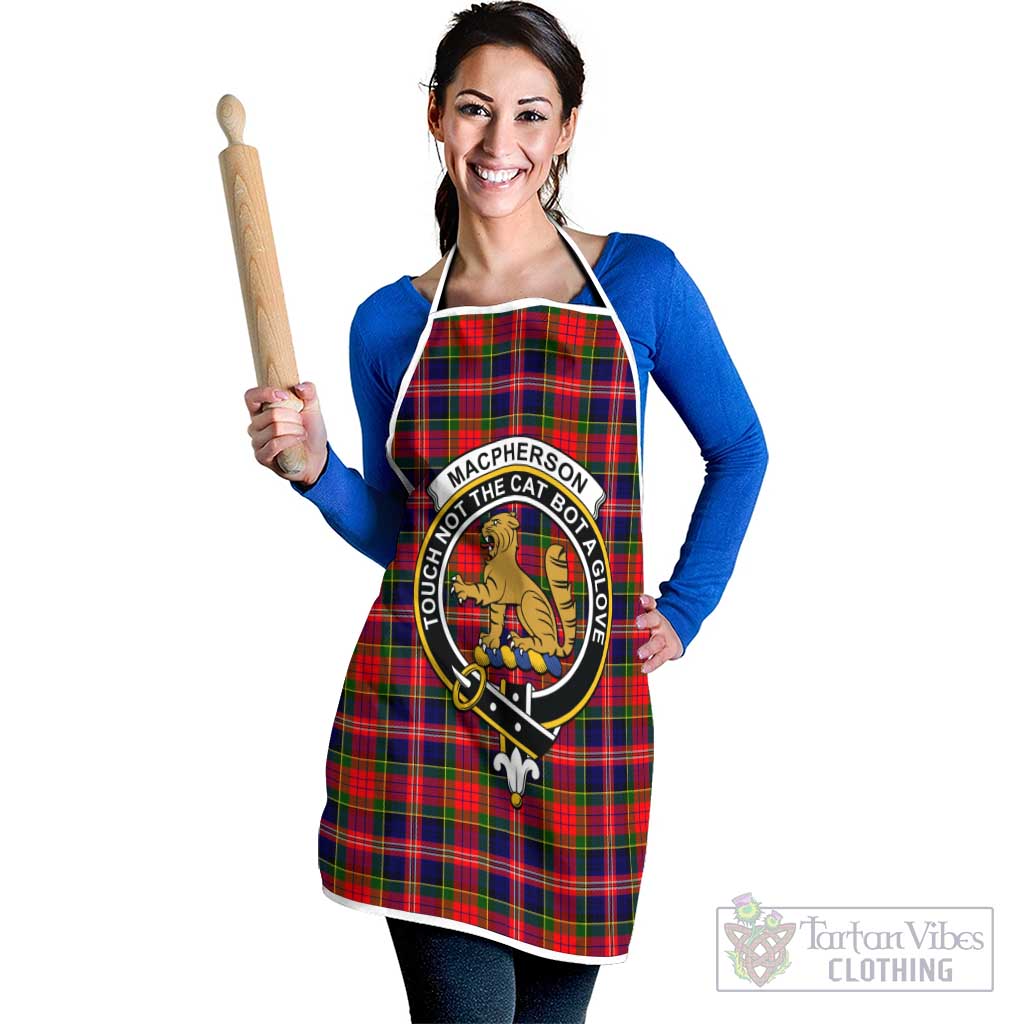 Tartan Vibes Clothing MacPherson Modern Tartan Apron with Family Crest