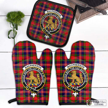 MacPherson Modern Tartan Combo Oven Mitt & Pot-Holder with Family Crest