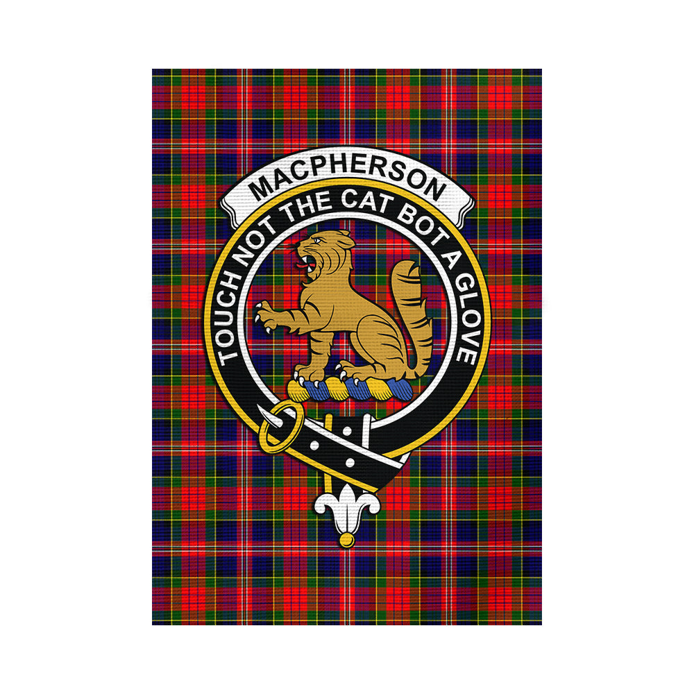 MacPherson Modern Tartan Flag with Family Crest - Tartan Vibes Clothing