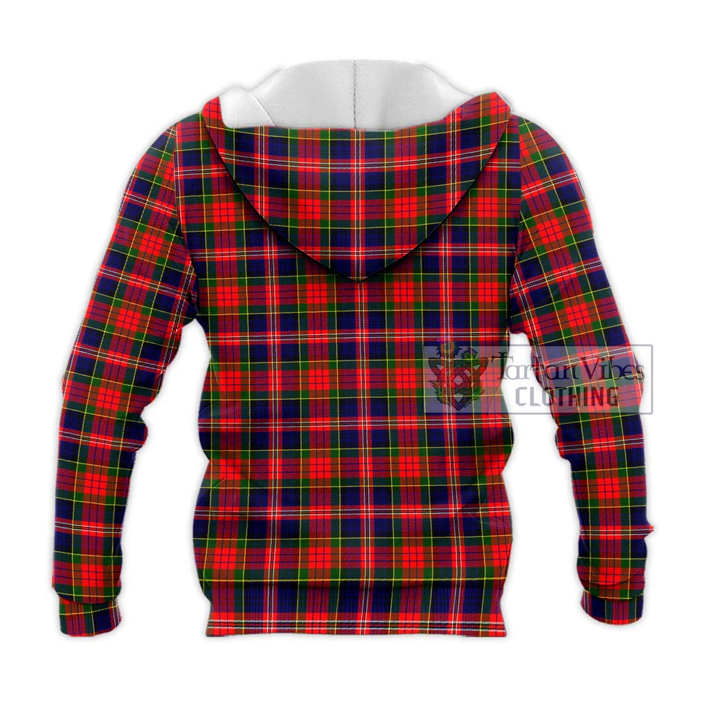 MacPherson Modern Tartan Knitted Hoodie with Family Crest DNA In Me Style - Tartanvibesclothing Shop