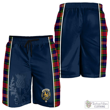 MacPherson Modern Tartan Men's Shorts with Family Crest and Scottish Thistle Vibes Sport Style