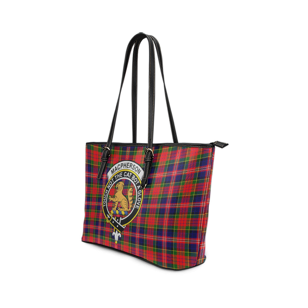 macpherson-modern-tartan-leather-tote-bag-with-family-crest