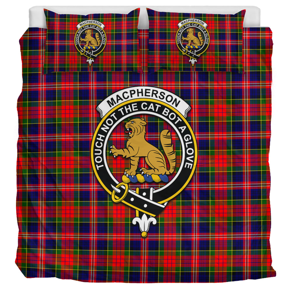 MacPherson Modern Tartan Bedding Set with Family Crest UK Bedding Set UK Super King 104*94 inch - Tartan Vibes Clothing