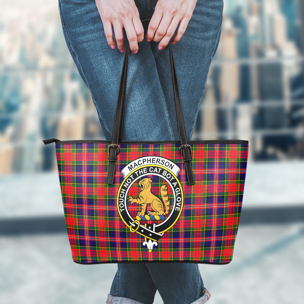 macpherson-modern-tartan-leather-tote-bag-with-family-crest