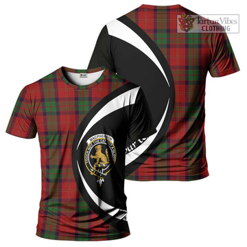 MacPherson of Cluny Tartan T-Shirt with Family Crest Circle Style