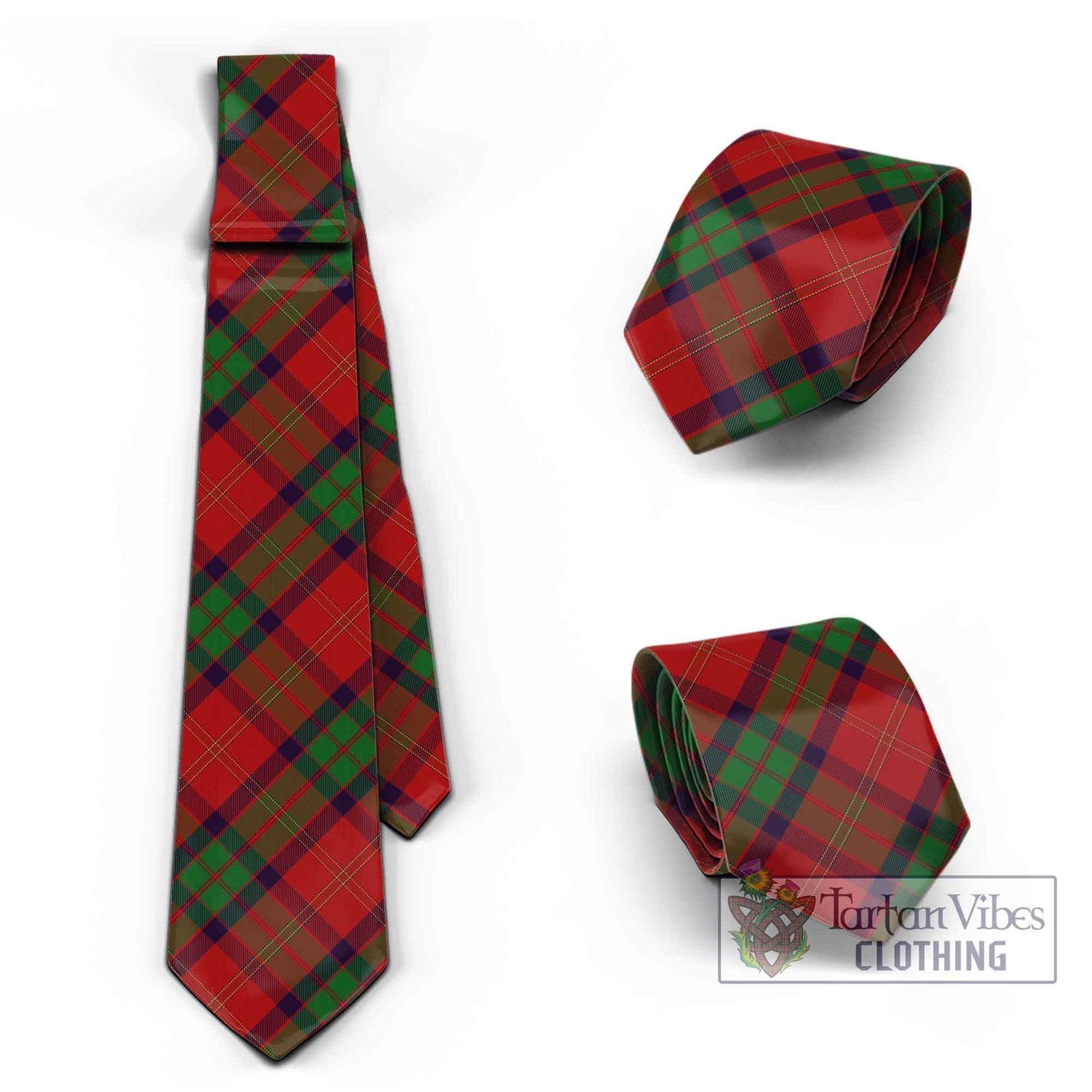 Tartan Vibes Clothing MacPherson of Cluny Tartan Classic Necktie Cross Style