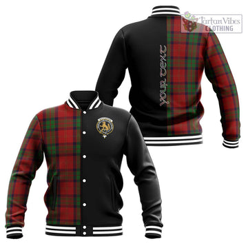 MacPherson of Cluny Tartan Baseball Jacket with Family Crest and Half Of Me Style