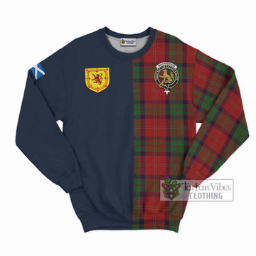 MacPherson of Cluny Tartan Sweatshirt Alba with Scottish Lion Royal Arm Half Style