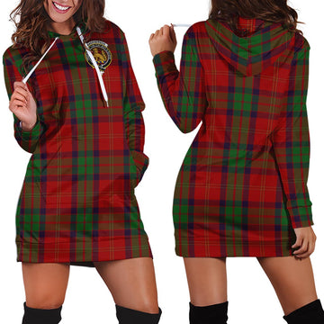 MacPherson of Cluny Tartan Hoodie Dress with Family Crest