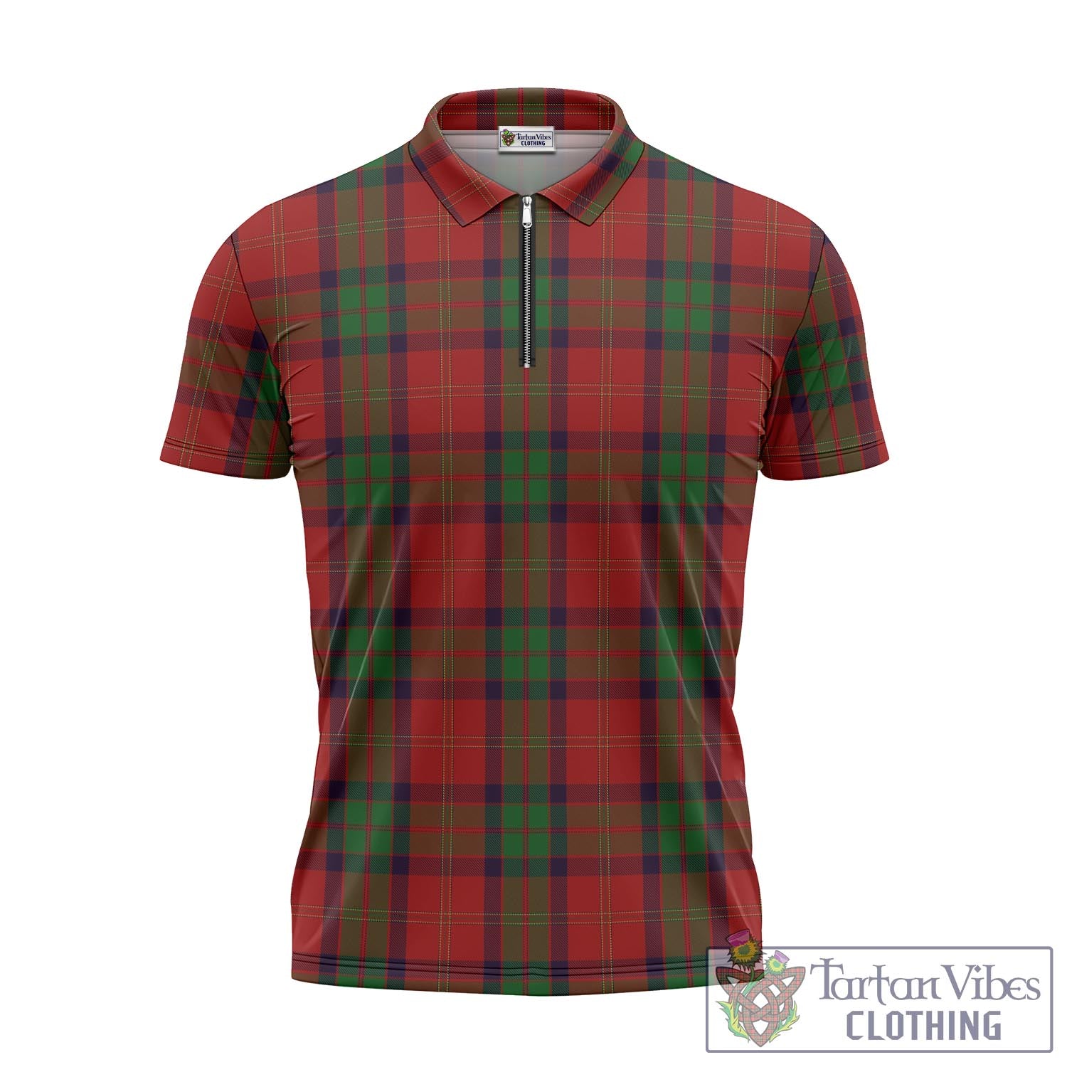 Tartan Vibes Clothing MacPherson of Cluny Tartan Zipper Polo Shirt