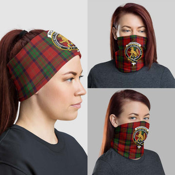 MacPherson of Cluny Tartan Neck Gaiters, Tartan Bandanas, Tartan Head Band with Family Crest